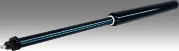 Lockable gas springs with release mechanism