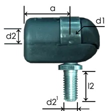 1023-GS part # 645.18, Nylon ball joint ends P18 — end fitting dimension drawing