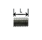 1023-GS part # 605, Threaded ends M8x1.25 — end fitting dimension drawing